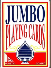 New Family Maid Jumbo Plastic Coated Playing Cards in Sealed Package 3 1/2" x 5"