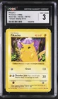 CGC 3 Pikachu 58/102 "ghost" Stamp Error Base Set 1st Edition Pokemon Card