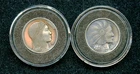 2 Modern Carving Hobo Buffalo Nickels 1936 & 1937