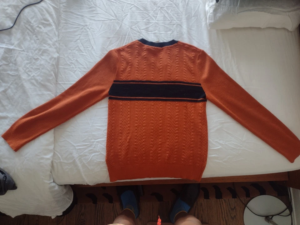 Wales Bonner 阿迪达斯橙色毛衣男式中号 — 第 4/4 张图片