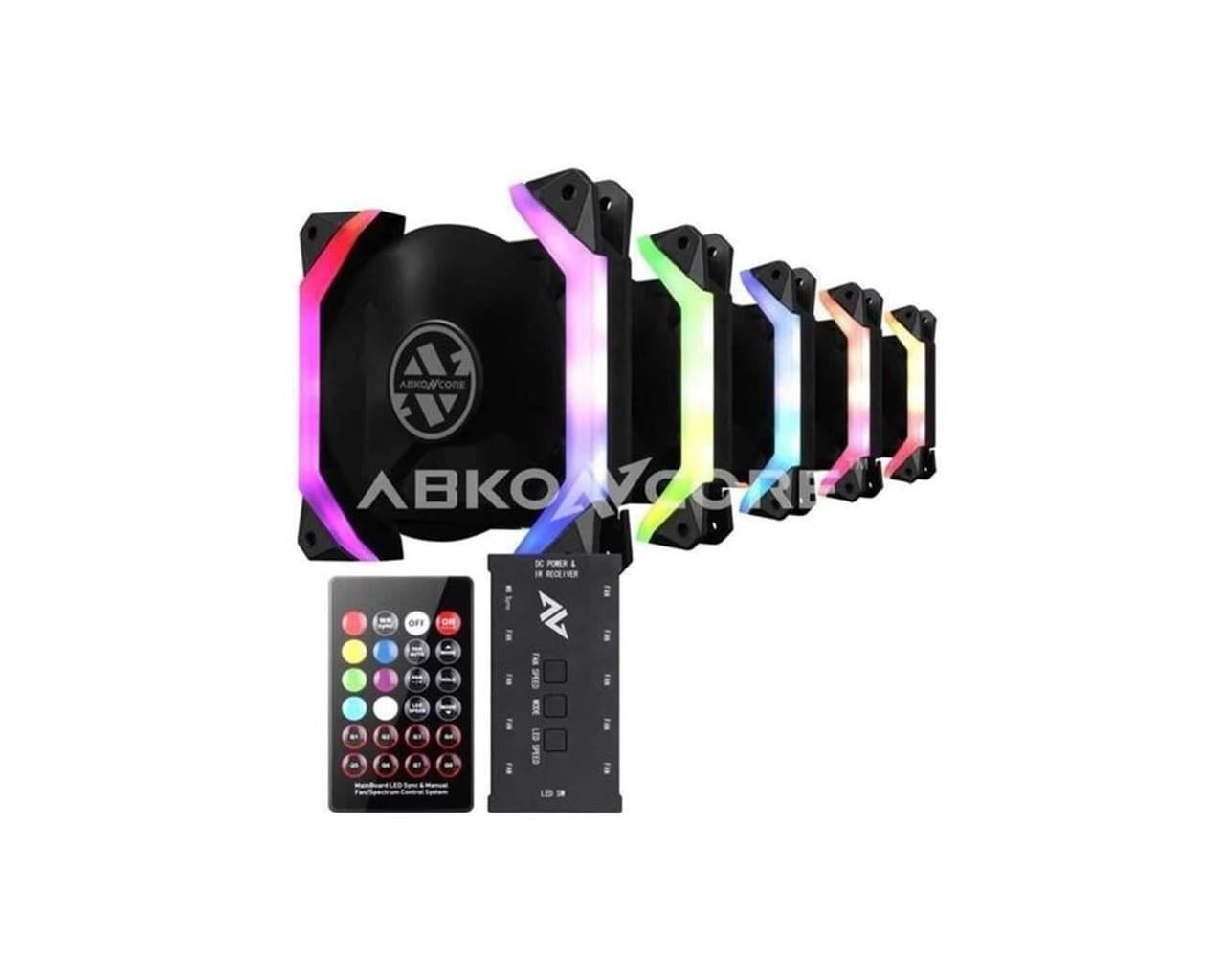 Ventilateurs boitier ABLONCORE SP120 Spectrum SYNC ARGB haute performance