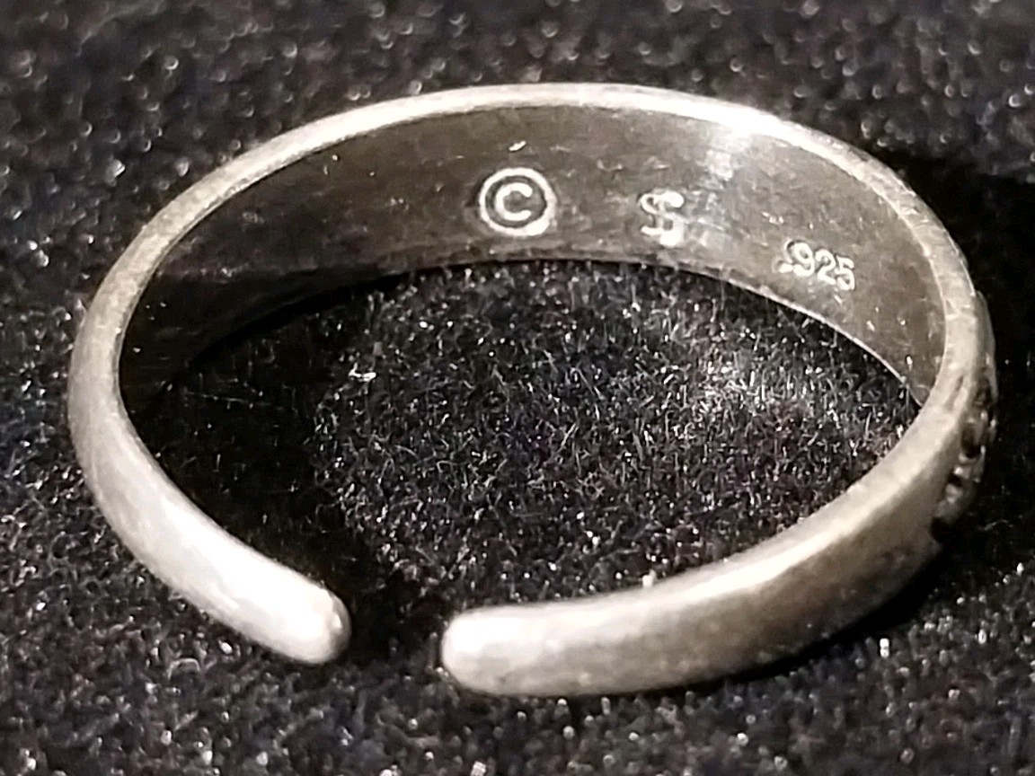 Sterling Silver, Adjustable Toe Ring, 4mm - image 3