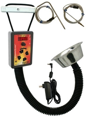 IQ120 BBQ Temperature Regulator Kit with Standard Pit Adapter for Weber Smoke...
