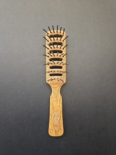 Vintage GOODY Wood Grain 6" Detangle Vented Blow Dry Hair Brush Made In USA