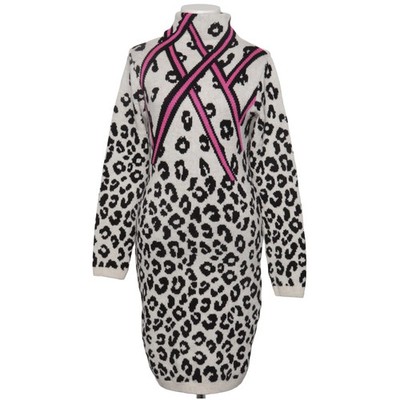 Bodyflirt Boutique, Rollkragenkleid, Größe: 32/34, Weiß/Schwarz/Pink #iXo