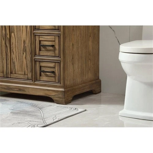 Elegant Decor Americana 32" Aluminum Alloy Single Bathroom Vanity in Driftwood - Picture 5 of 8