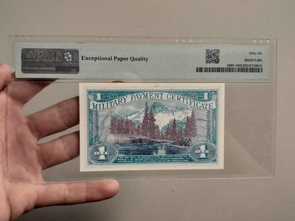 Military Payment Certificates Series 661 $1 Dollar PMG 66 EPQ - Image 4 of 4