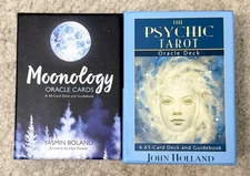 Moonology Oracle & Psychic Tarot Card Decks - w/ Guidebooks (Good)