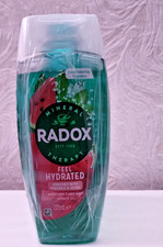 Radox Feel Hydrated Shower Gel 225ml Watermelon & Mint Mineral Therapy New
