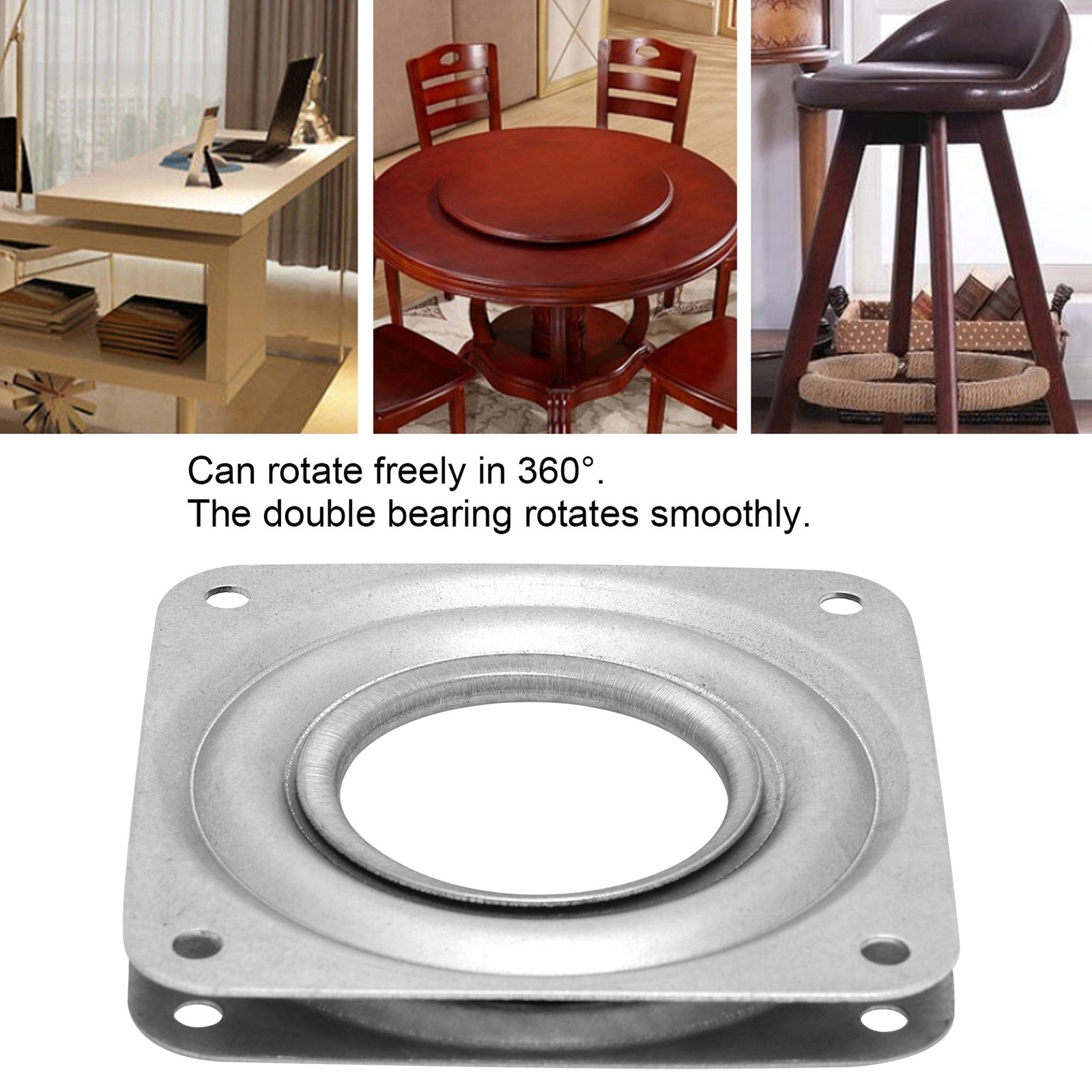 Heavy Duty Rotating Bearing 360 Degrees Rotation Turntable For Furniture72mm