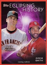 2015 Topps Eclipsing History Ozzie Smith Omar Vizquel #EH-4 -10+ Items Ship FREE