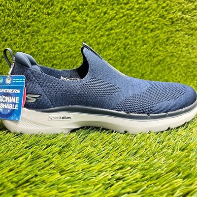 Skechers GO Walk 6 Glimmering Womens Size 6.5 Blue White Athletic Shoes Sneakers