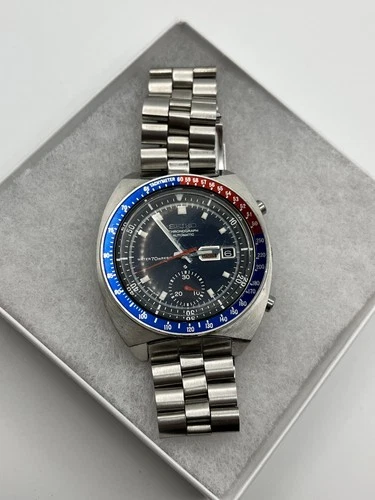 Seiko Pogue Vintage pepsi Chronograph Watch Model 6139-6002