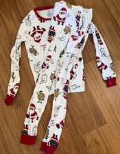Carter's Boys Size 14 Cotton Santa Christmas Pajama Set Snug Fit LS Red