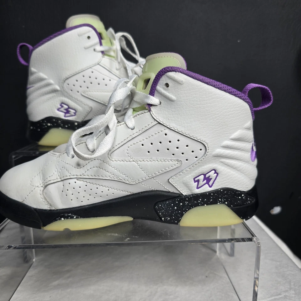 Nike Jordan MVP PS Niños Pequeños Zapatos Blanco/Negro Frambuesa Talla 1.5y DZ5578-109 Foto 2 de 4