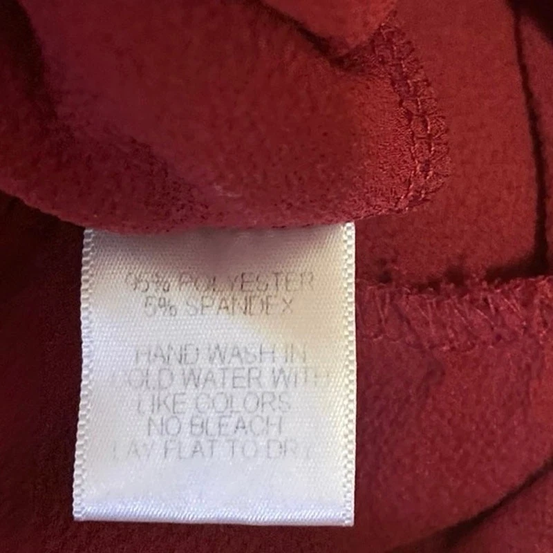 Suéter Top Gibson Para Mujer Rojo Manga Larga Campana Tejido Volantes Cuello Redondo Talla L Foto 3 de 4