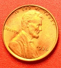 1936-P Lincoln Wheat Cent Penny GEM RD BU From an Original Bank Roll