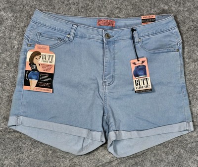 New Wax Jeans Cuffed Shorts Women 3XL 36x4 Button Fly High Rise Push Up Lifting