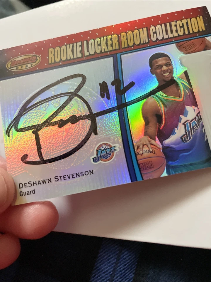 Firmado Deshawn Stevenson 2001 Bowmans Best #LRC15 novato autógrafo en persona Foto 4 de 4