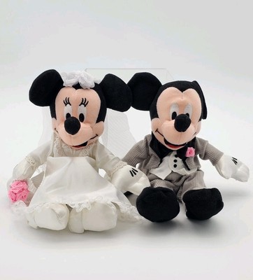 Disney Mickey & Minnie Mouse Bride And Groom Wedding Bean Bags
