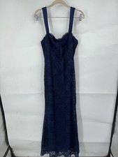 Thirty/Thirty Lace Fairy Whimsical Maxi Dress Women XL Blue Whimsigoth Milk Maid