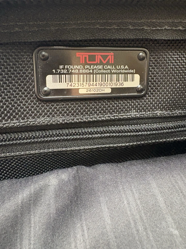 TUMI Alpha 26102DH Ballistic Nylon Rolling Carry On Briefcase Luggage Read - Image 2 of 4