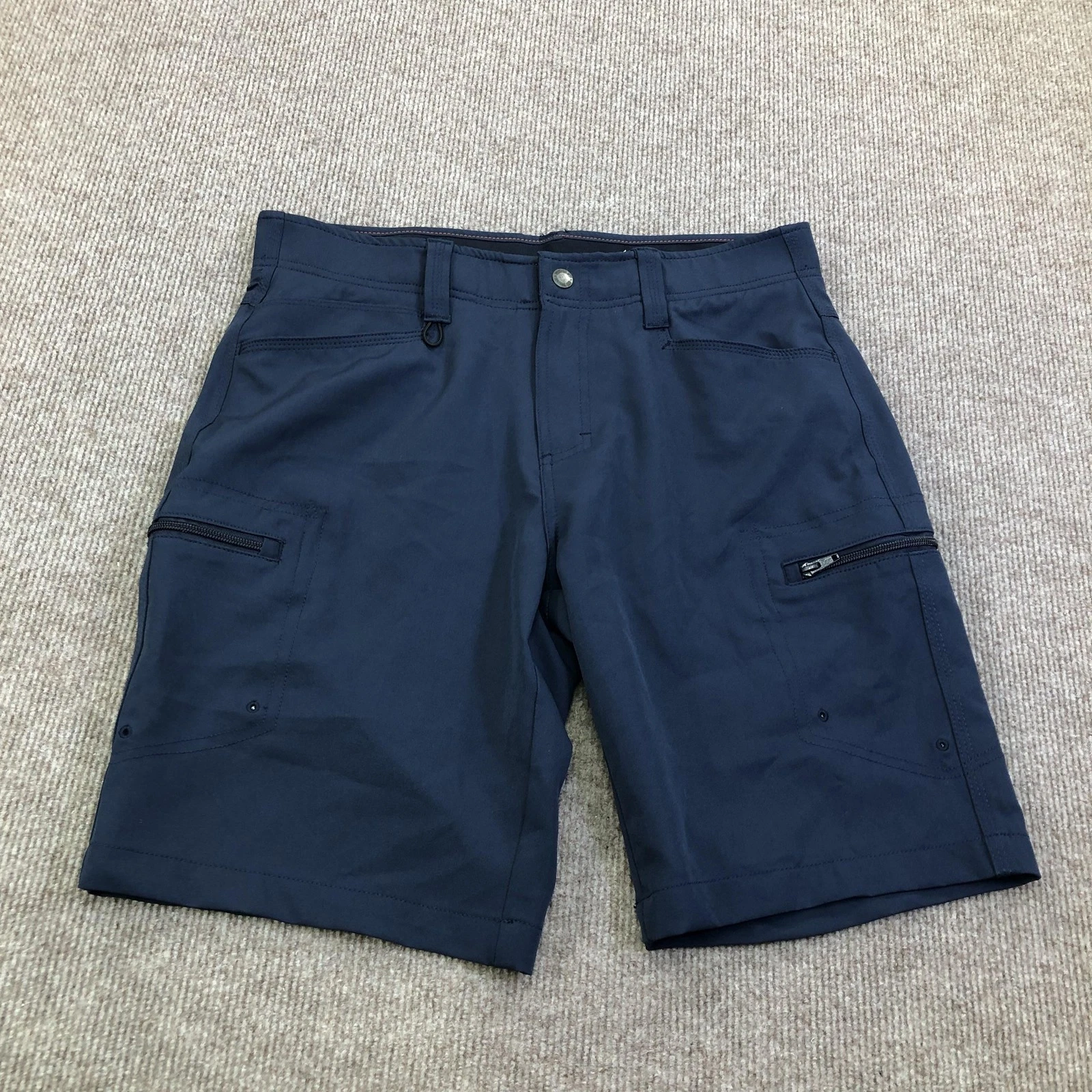 Nautica Shorts Mens 32 Blue Cargo 10 Inseam OTF Tech Fishing Stretch Relaxed Fit
