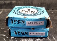 2 NEW PGN 6309-2RS-C3 RADIAL DEEP GROOVE BALL BEARINGS NIB  MAKE OFFER  