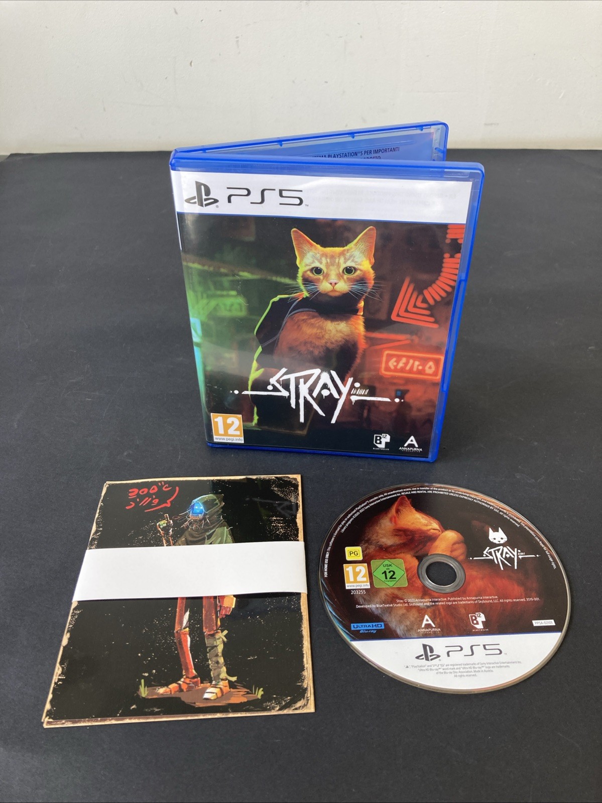 Stray PS5 Sony Playstation 5 Game With Picture Cards Excellent Condition