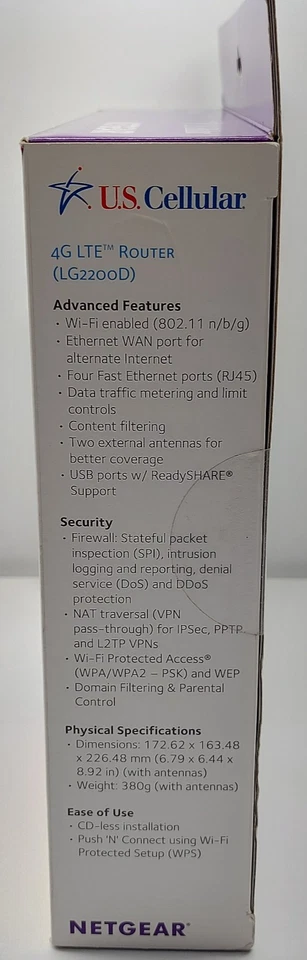 US Cellular / Netgear 4G LTE Router LG2200D - Image 4 of 4