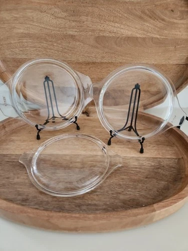 2 Pyrex 470-C Lids 1 Pyrex England Lid Vintage