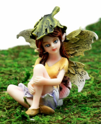 Ebros Gift Enchanted Fairy Garden Yellow Dahlia Flower Fairy Figurine 3'' H Mini