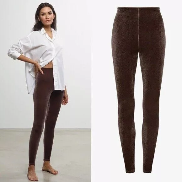 NEW Commando Perfect Control Velvet Leggings in Brown Greige Size XL 1479