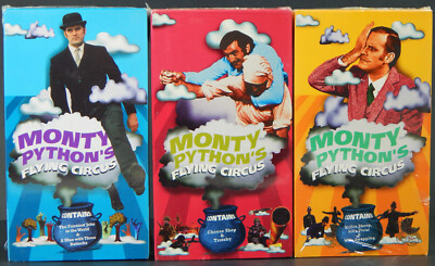 3 LOT NEW MONTY PYTHON'S FLYING CIRCUS VHS 2 EPISODE TAPES SEALED 1999 TIME A&E