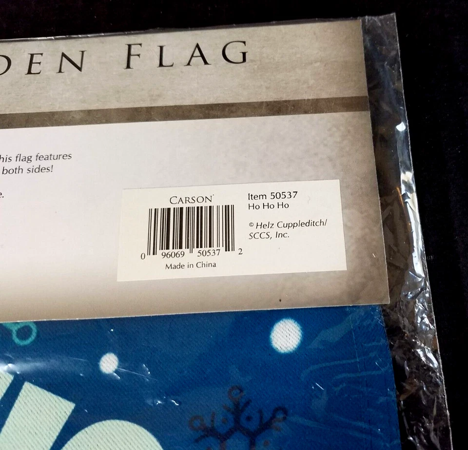 Carson Double Sided Garden Flag 12.5"x18" Santa Ho Ho Ho  Merry Christmas New - Imagem 3 de 4