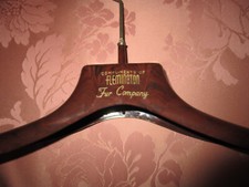 VTG FLEMINGTON FUR COMPANY PLASTIC COAT HANGER BROWN Rainbow Co NEW York JERSEY