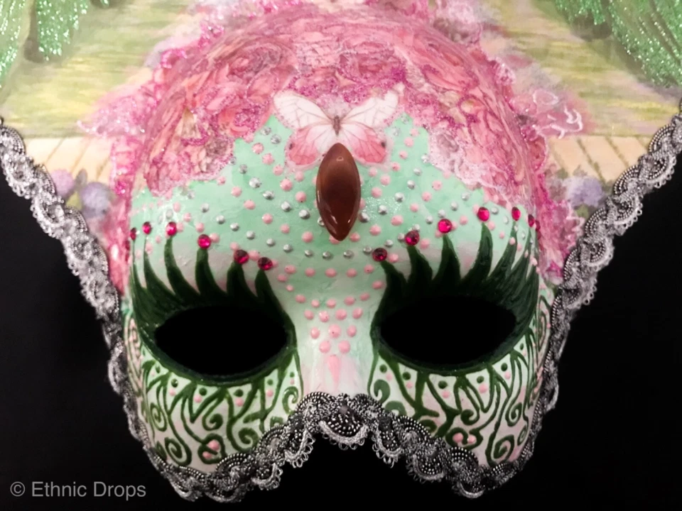 Venetian Mask, spring Mask, Masquerade Ball, Mardi Gras, elegant mask, handmade - Image 2 of 4