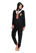 Harry Potter Gryffindor Union Suit Pajamas Women s XS Black Hooded One Piece