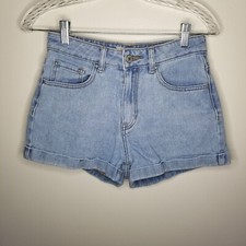 Pacsun Womens Cuffed Mom Blue Jean Shorts Size 26
