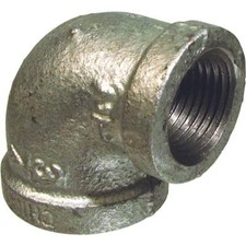  20 -Galvanized 3/4"X1/2" Malleable Iron 90 Degree Pipe Fitting Elbow 510-143BG