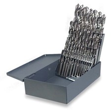 Wire Gauge Drill Bit Set, 61x - 80, HSS, Jobber Length Michigan Drill USA