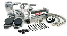 Viair Chrome Dual Pack 12 Volt On Board Air Compressor Kit 444C 44432 Airride