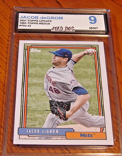 JACOB DEGROM***2021 TOPPS***1992 REDUX****Mint 9***METS*RANGERS**Mad DOG