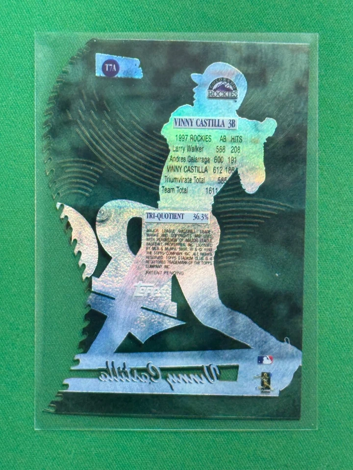 Iluminador triunvirato de béisbol Topps Stadium Club 1998 #T7A Vinny Castilla Foto 2 de 2