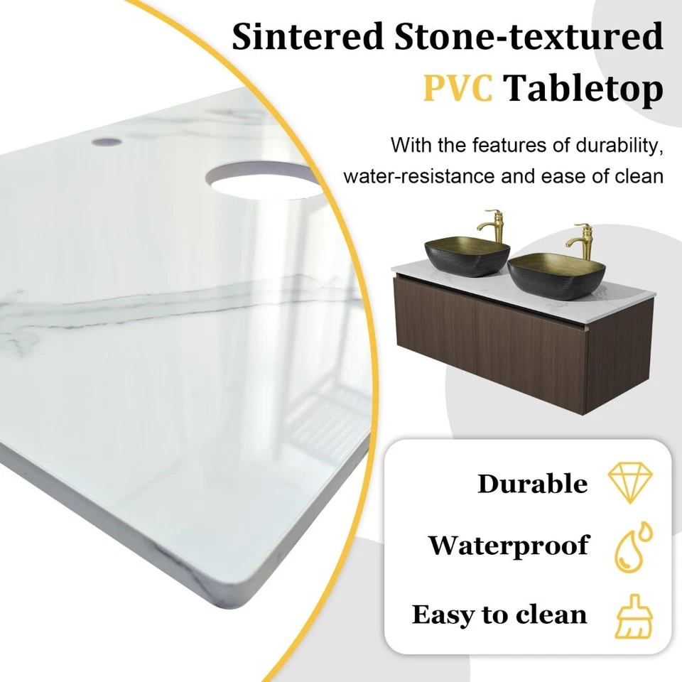 Badmöbel Set Waschtisch mit Unterschrank/Waschbecken/ Wasserhahn Waschplatz 80cm - Bild 4 von 4