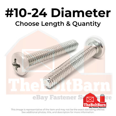 #ad #10 24 316 Stainless Steel Phillips Pan Head Machine Screws Pick Length amp; Qty $238.11