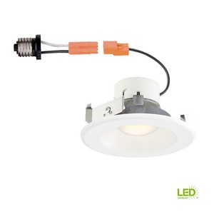 Commercial Electric 4 In White Int Led Recessed Trim With
