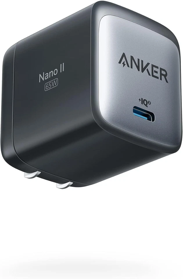 Anker Nano USB C Charger 65W GaN II PPS Foldable Fast Adapter for MacBook/Galaxy