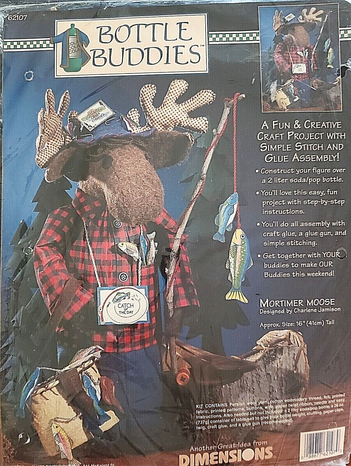 Dimensions Bottle Buddies Moose Craft Kit