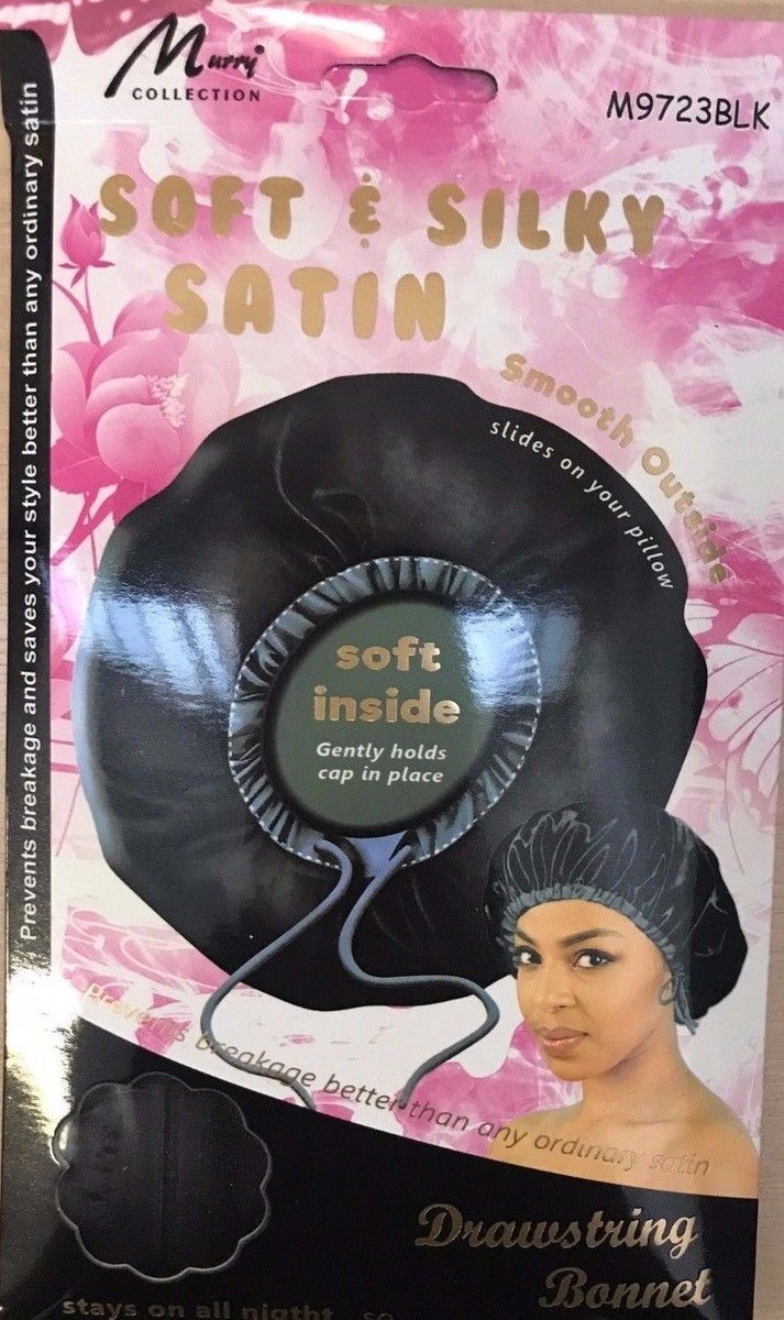 Murry Drawstring Bonnet Soft Silky Stay On Satin Prevents